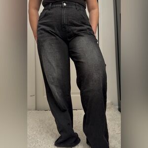 SHEIN Black Flare & Wide Leg Jeans